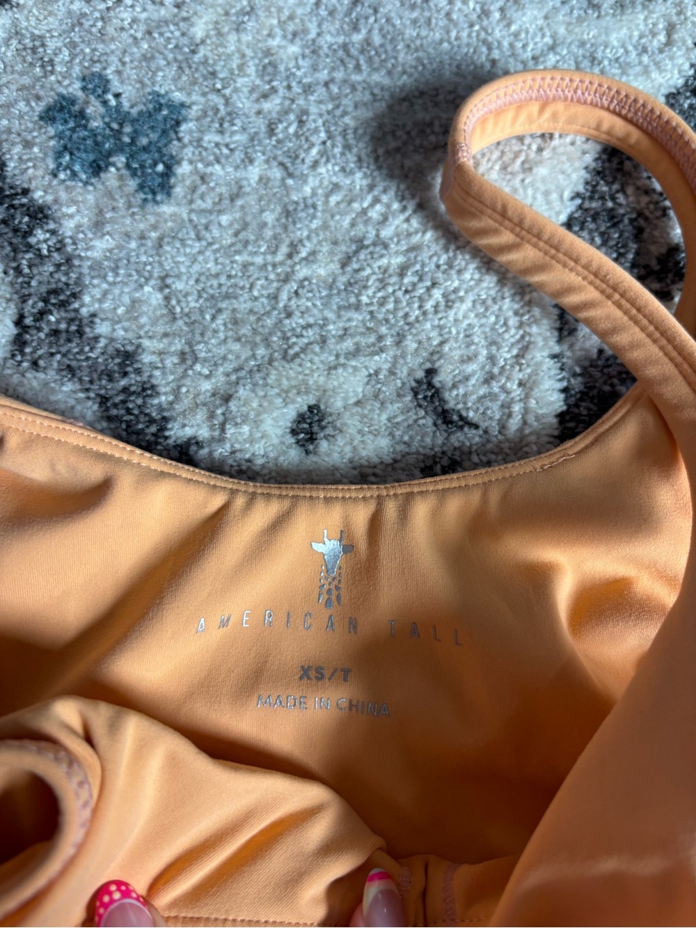 American Tall Peach Orange Sports Bra